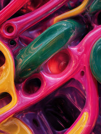 Art Print Abstract Lab AI - Alien Biostructure