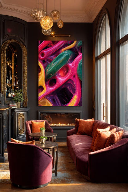 Art Print Abstract Lab AI - Alien Biostructure