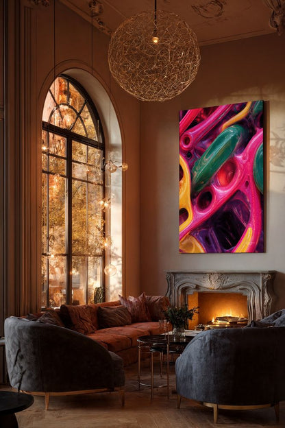Art Print Abstract Lab AI - Alien Biostructure
