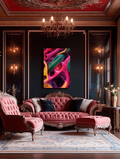 Art Print Abstract Lab AI - Alien Biostructure