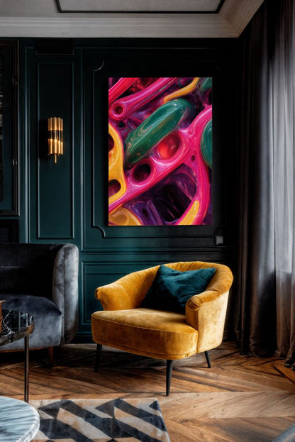 Art Print Abstract Lab AI - Alien Biostructure