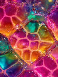 Art Print Abstract Lab AI - Chromatic Cocoon