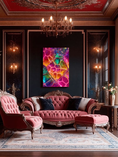 Art Print Abstract Lab AI - Chromatic Cocoon