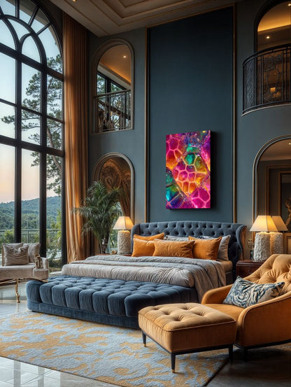 Art Print Abstract Lab AI - Chromatic Cocoon