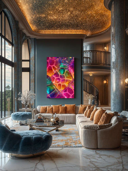 Art Print Abstract Lab AI - Chromatic Cocoon