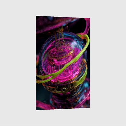 Art Print Abstract Lab AI - Heartbeat of Light
