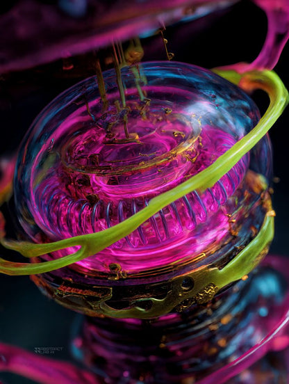 Art Print Abstract Lab AI - Heartbeat of Light