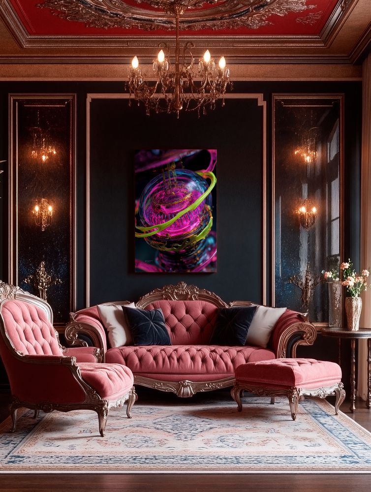 Art Print Abstract Lab AI - Heartbeat of Light
