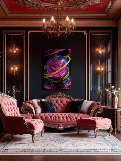 Art Print Abstract Lab AI - Heartbeat of Light