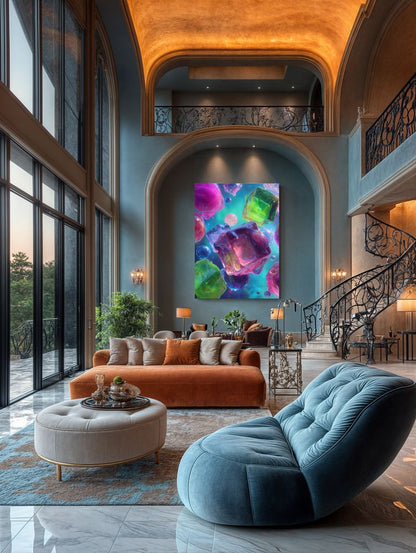 Art Print Abstract Lab AI - Sap & Spectrum