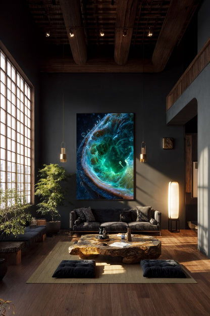Art Print Abstract Lab AI - Abyssal Glow