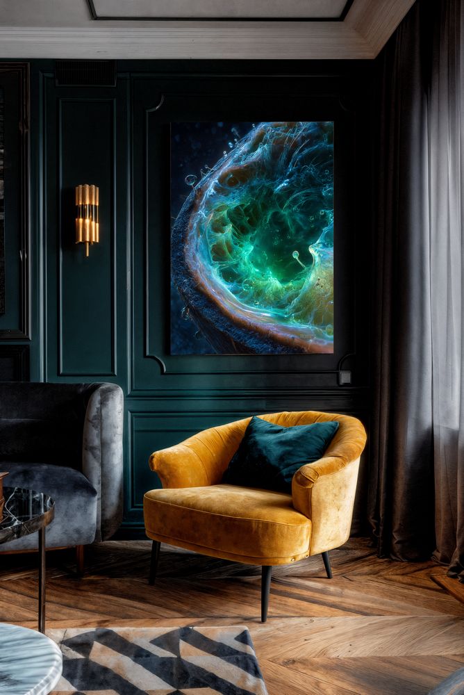Art Print Abstract Lab AI - Abyssal Glow