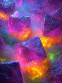 Art Print Abstract Lab AI - Molecular Rift