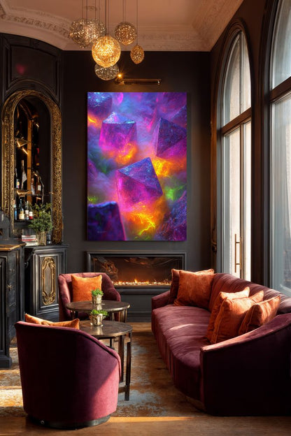 Art Print Abstract Lab AI - Molecular Rift