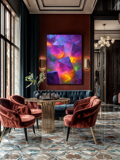 Art Print Abstract Lab AI - Molecular Rift