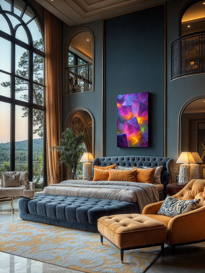 Art Print Abstract Lab AI - Molecular Rift