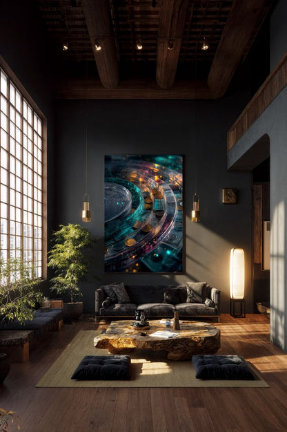 Art Print Abstract Lab AI - Chroma Corallite