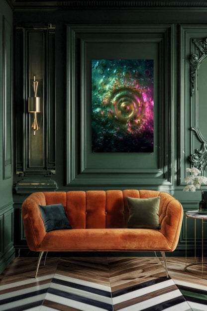 Art Print Abstract Lab AI - Orbital Ripple