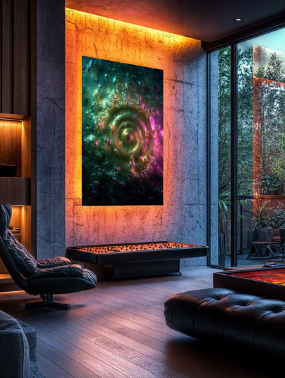 Art Print Abstract Lab AI - Orbital Ripple