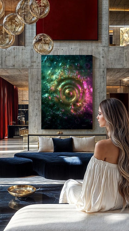 Art Print Abstract Lab AI - Orbital Ripple