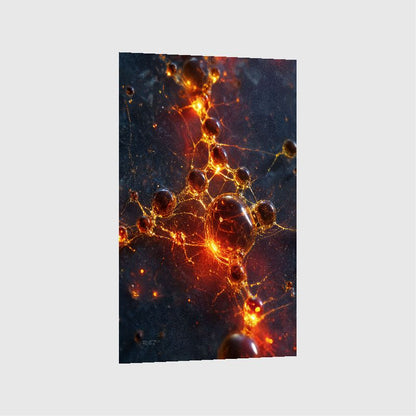 Art Print Abstract Lab AI - Ebullient Threads