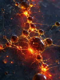 Art Print Abstract Lab AI - Ebullient Threads