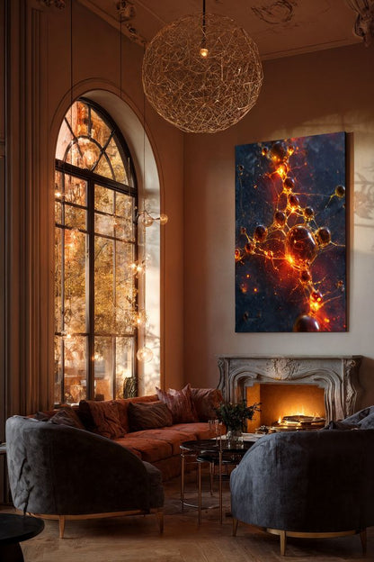 Art Print Abstract Lab AI - Ebullient Threads