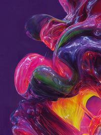 Art Print Abstract Lab AI - Chromatic Whirlpool