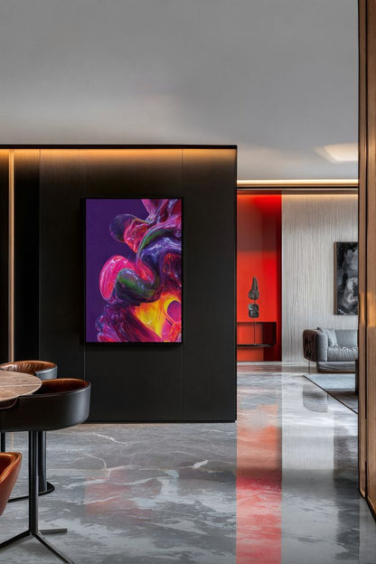 Art Print Abstract Lab AI - Chromatic Whirlpool