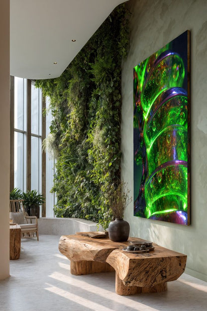 Art Print Abstract Lab AI - Viscous Aurora