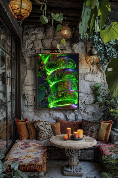 Art Print Abstract Lab AI - Viscous Aurora