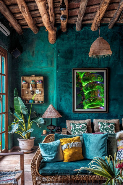 Art Print Abstract Lab AI - Viscous Aurora