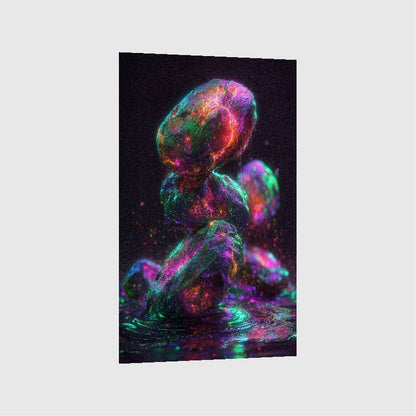 Art Print Abstract Lab AI - Neon Vesicle
