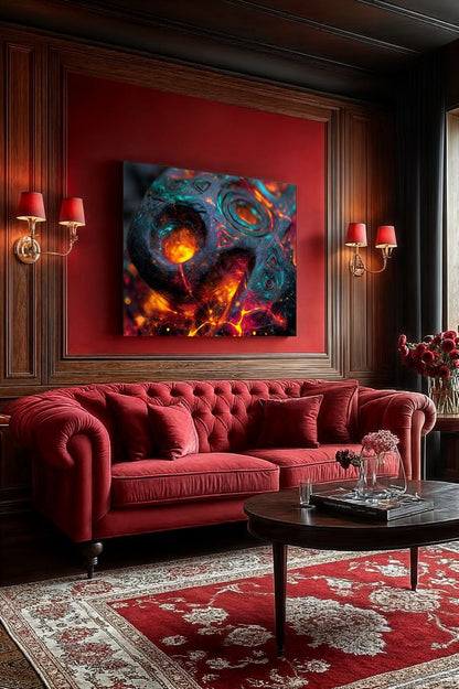 Art Print Abstract Lab AI - Fused Silence