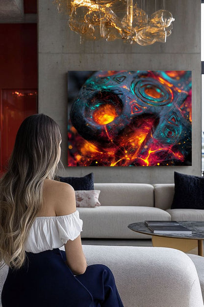 Art Print Abstract Lab AI - Fused Silence
