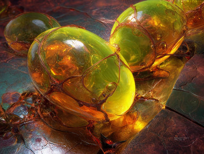 Art Print Abstract Lab AI - Bubbled Vortex