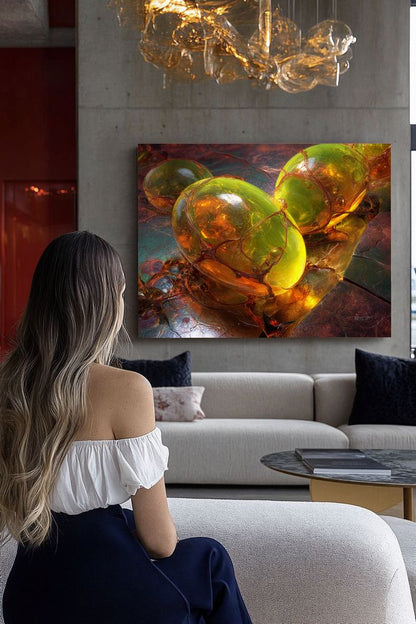 Art Print Abstract Lab AI - Bubbled Vortex