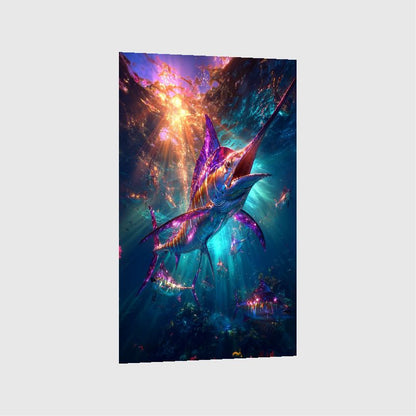 Art Print Salt Life AI - The Bright Siege Beneath the Waves