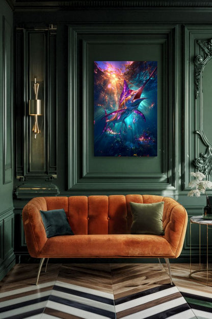Art Print Salt Life AI - The Bright Siege Beneath the Waves