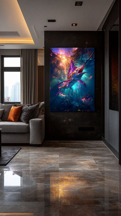 Art Print Salt Life AI - The Bright Siege Beneath the Waves