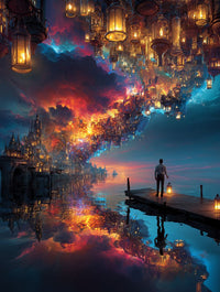 Art Print Alex Bush AI - Awakening at the Multiversal Shore
