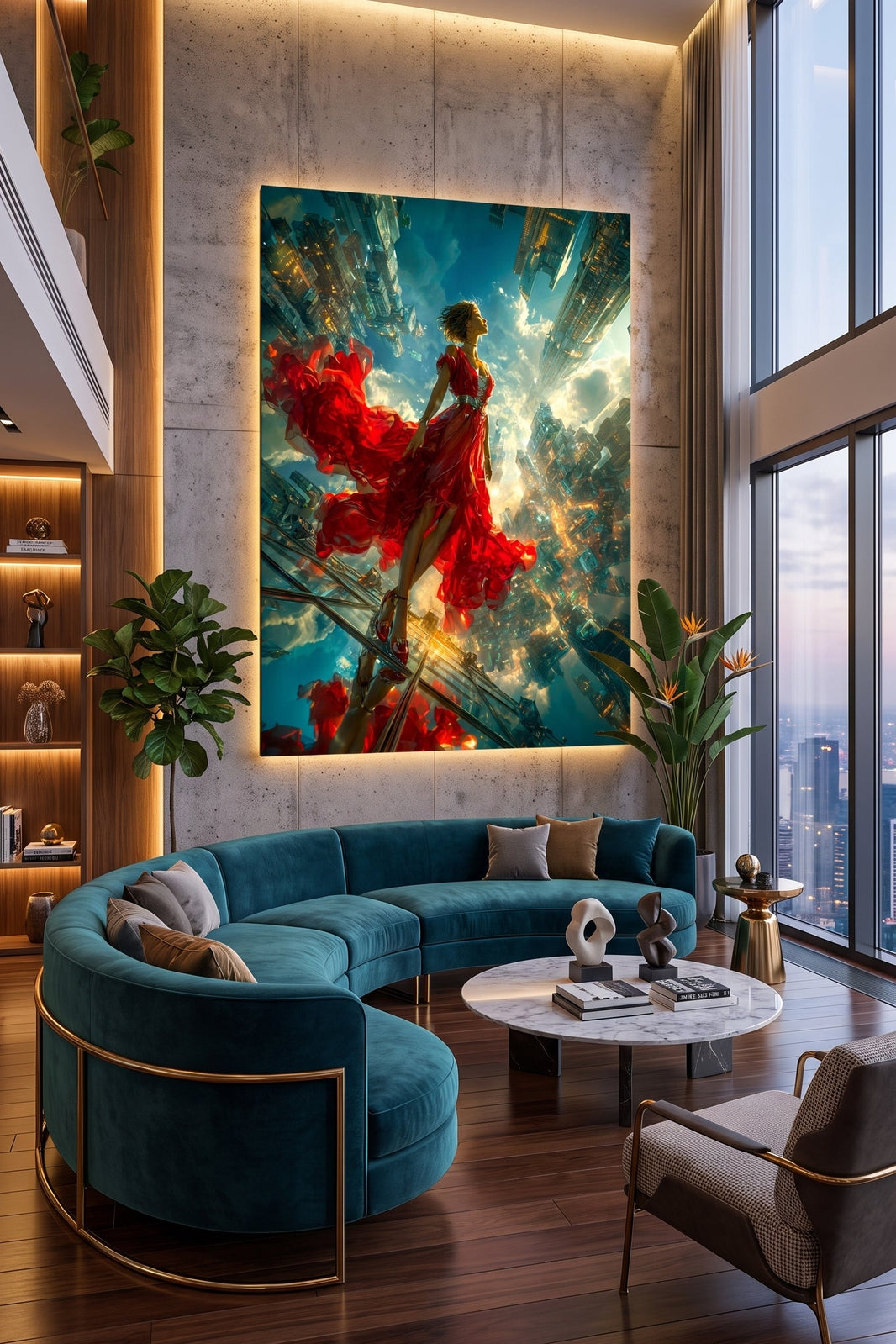 Art Print Alex Bush AI - Crossroads of Imagined Worlds