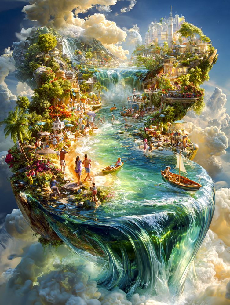 Art Print Alex Bush AI - Voyage Through Unseen Landscapes