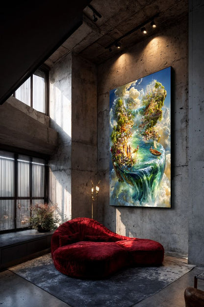 Art Print Alex Bush AI - Voyage Through Unseen Landscapes
