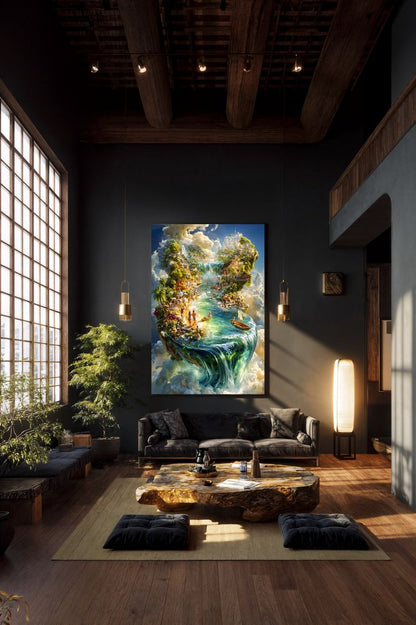 Art Print Alex Bush AI - Voyage Through Unseen Landscapes