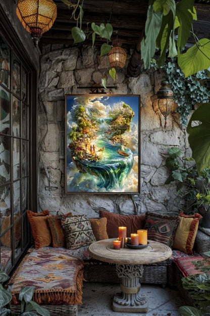 Art Print Alex Bush AI - Voyage Through Unseen Landscapes