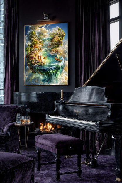 Art Print Alex Bush AI - Voyage Through Unseen Landscapes