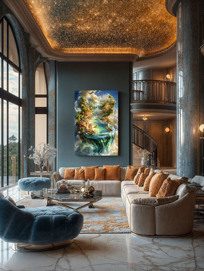 Art Print Alex Bush AI - Voyage Through Unseen Landscapes