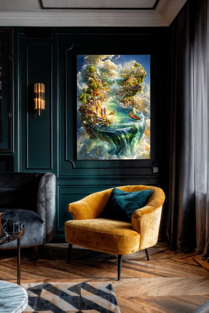 Art Print Alex Bush AI - Voyage Through Unseen Landscapes