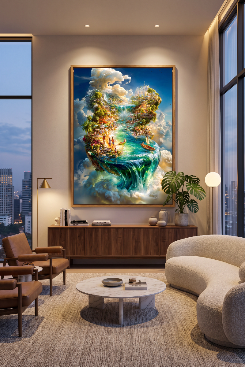 Art Print Alex Bush AI - Voyage Through Unseen Landscapes